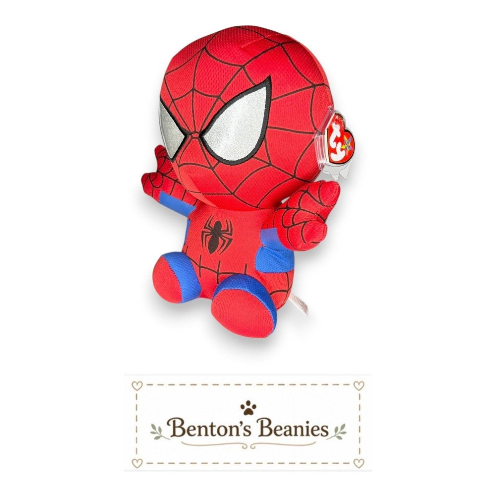 Spider-Man Ty Beanie Buddy | Marvel Superhero 🕷️ | Mint Heart Tag ⭐